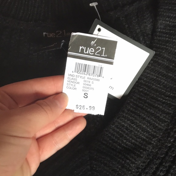 Rue 21 small black sweater brand new with tags - Picture 2 of 2
